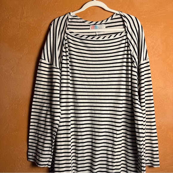 Free People Beach Striped Long Sleeve Maxi Dress Large - Picture 2 of 12